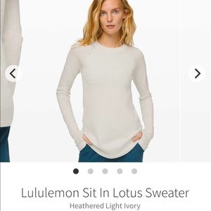 Lululemon Sit in lotus Sweater
